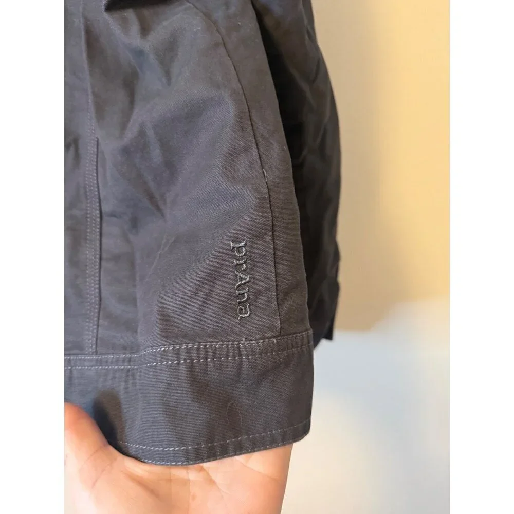 Prana Trembly Insulated Jacket Shacket Chore Utility Men's Charcoal Grey Red Sma